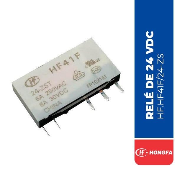 RELÉ DE 24 VDC, 1NA/NC, MARCA HONGFA