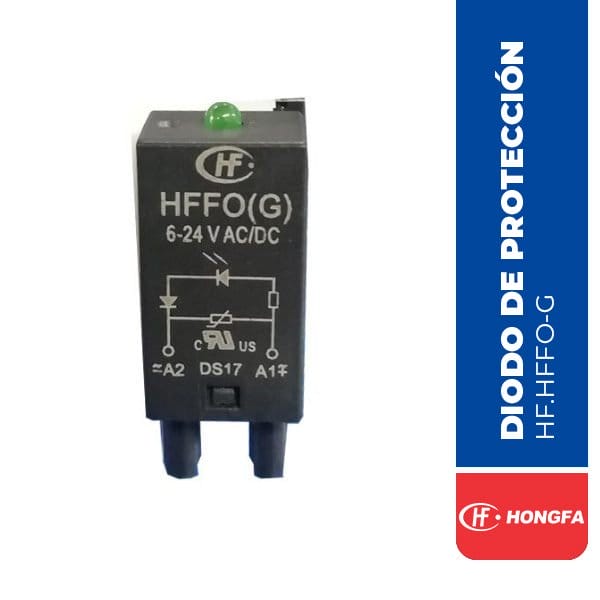 DIODO DE PROTECCIÓN PARA RELÉ, 6-24V AC/DC, MARCA HF HONGFA