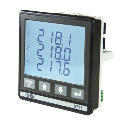 Medidor Energía Trifásico versión ENERGY 96x96, SENECA S711B6