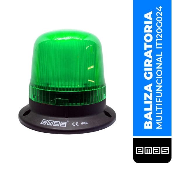 EMAS BALIZA MULTIFUNCIÓN VERDE  Ø120 24 AC/DC