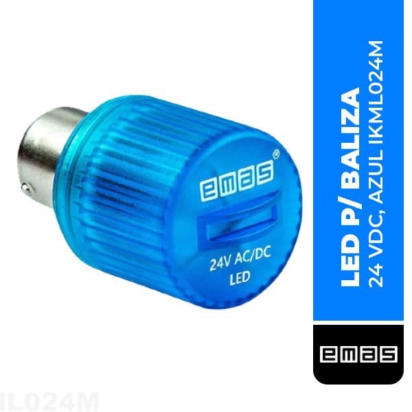 LED AZUL PARA VALIZA EMAS 24V AC/DC IKML024M