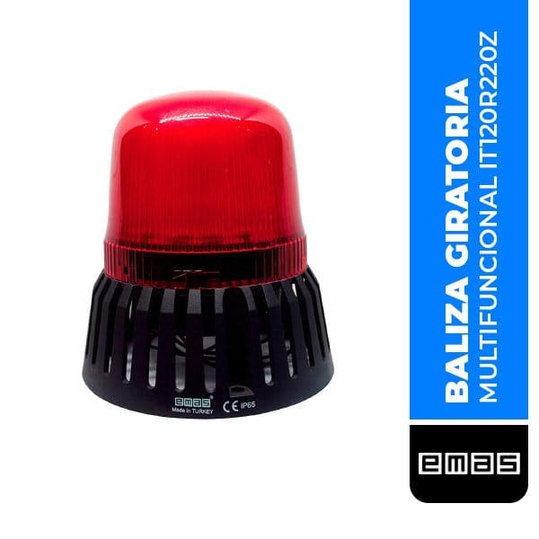 BALIZA IT120R220Z LED ROJO con zumbador 110-220V AC EMAS