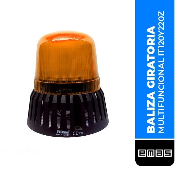 BALIZA IT120Y220Z LED AMARILLO con zumbador 110-220V AC EMAS