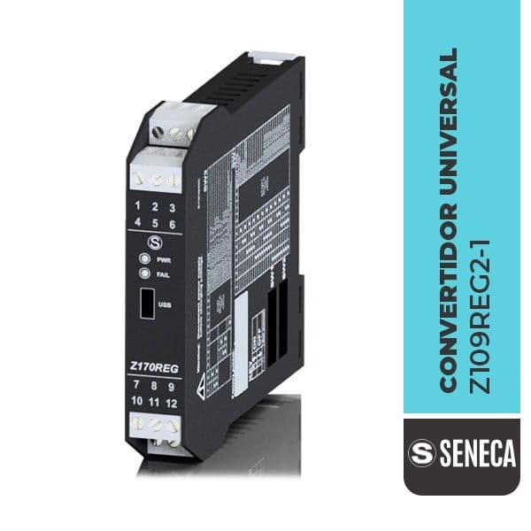 Convertidor universal con salida de corriente o voltaje (mA-V) y salida rel?, SENECA