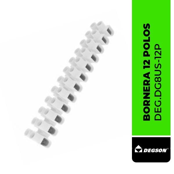 DEG.DG8US-12P BORNERA 12 POLOS, CORTE RAPIDO FLEXIBLE, 32A, 450VACDG8US-12P