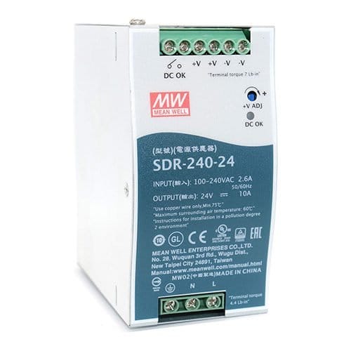 SDR-240-24 - FUENTE DE ALIMENTACIÓN 240W 24V 10A W/PFC function