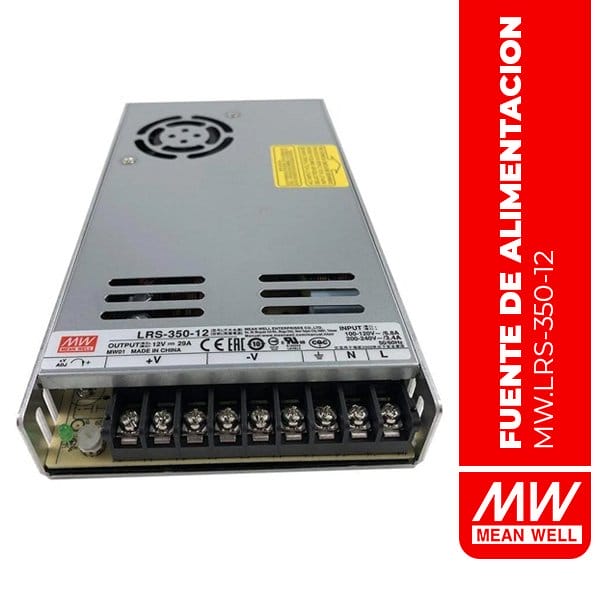 LRS-350-12 FUENTE DE ALIMENTACIÓN 348W 12V 29A 115Vac or 230Vac