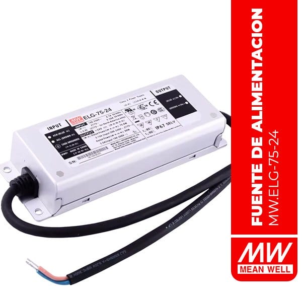 LED DRIVER 75.6W 24V3.15A CC+CV IP67 CC/CV Io Fixed - ELG-75-24