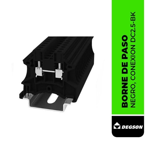 DC2.5BK- BORNERA DE CONEXIÓN DE 2.5 mm² NEGRA