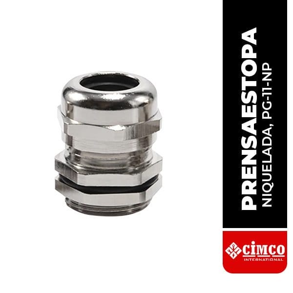 Prensaestopa de nylon niquelada (PG-11-NP)