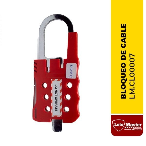LM.CL00007 BLOQUEO DE CABLE AJUSTABLE DE ACERO INOXIDABLE, 4.8mmx1.8M