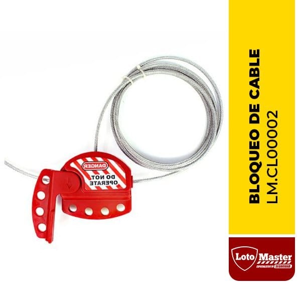 BLOQUEO DE CABLE AJUSTABLE DE ACERO INOXIDABLE, 6mmx1.8M - LM.CL00002