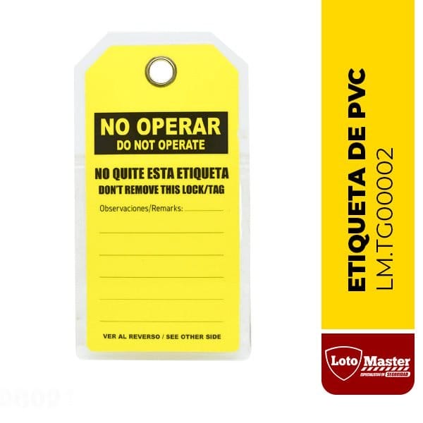 Etiqueta de PVC "fuera de servicio", LM.TG00002