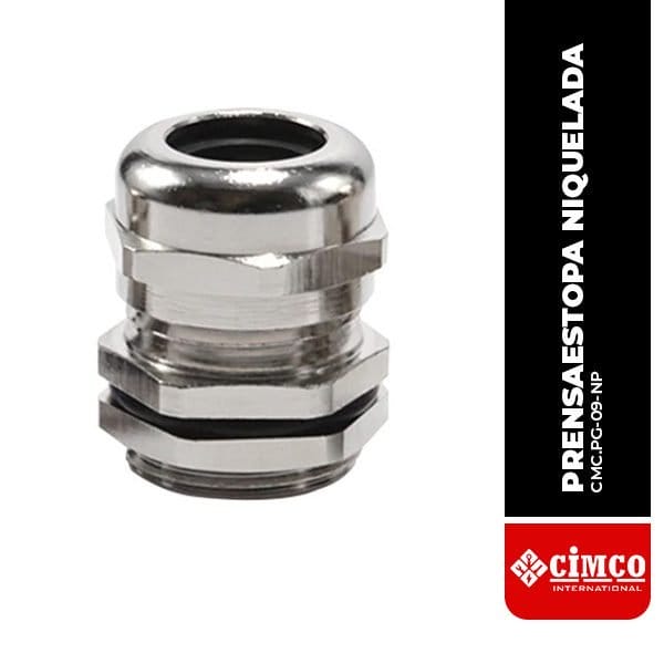 Prensaestopa de nylon niquelada (PG-09-NP)