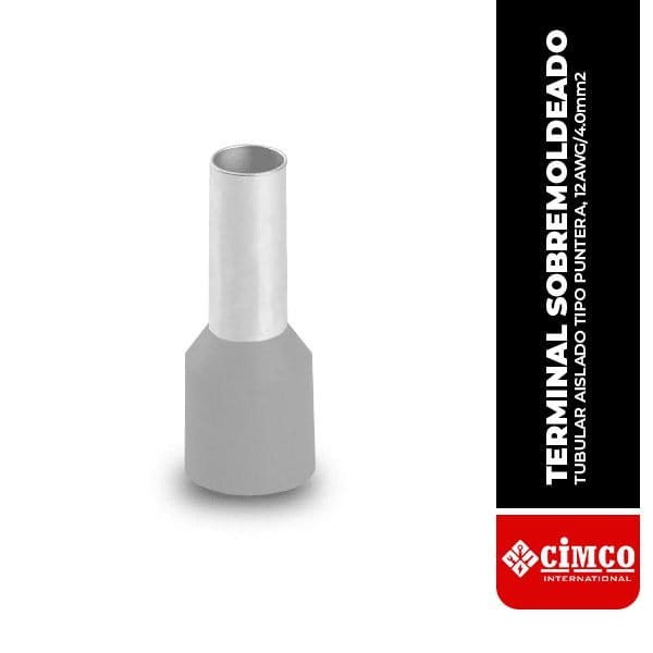 Terminal sobremoldeado tubular aislado tipo puntera (E4012)