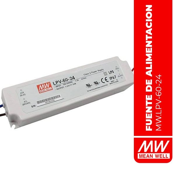 LED DRIVER LPV 60W 24V 2.5A - LPV-60-24