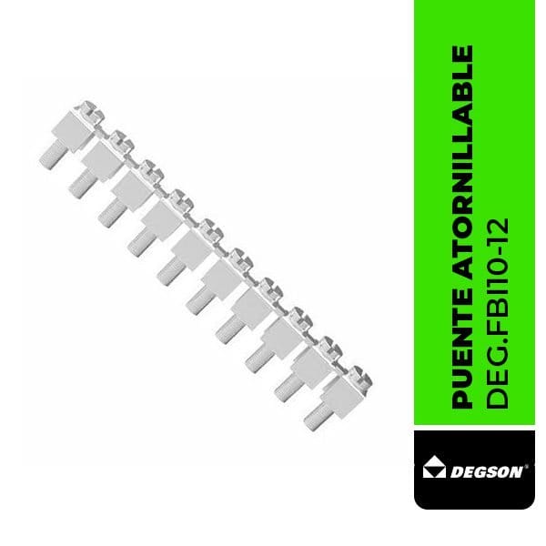PUENTE ATORNILLABLE CENTRAL FBI10-12, PARA BORNE PC16, 10 POLOS, DEGSON