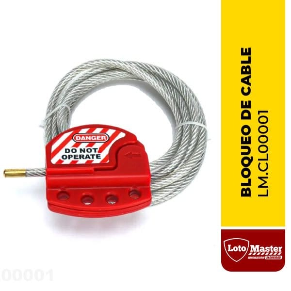 BLOQUEO DE CABLE AJUSTABLE DE ACERO INOXIDABLE, 4mmx1.8M - LM.CL00001