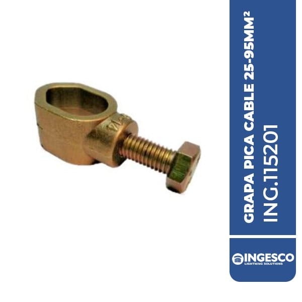 CONECTOR PARA VARILLA DE COBRE (maxØ20mm) CON CABLE 25-95mm², ING.115201