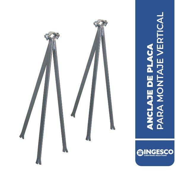 ANCLAJE DE PLACA PARA MONTAJE VERTICAL EN MURO, L=153, 220X100mm, ING.112037