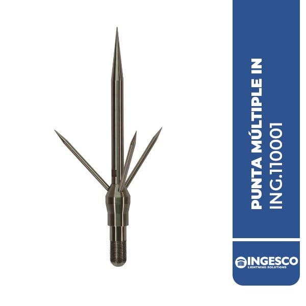 PUNTA CAPTADORA MÚLTIPLE DE ACERO INOXIDABLE ING.110001