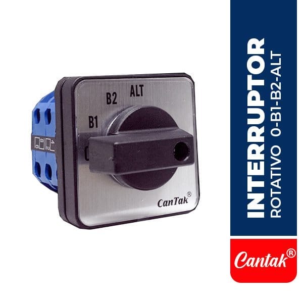 Interruptor Rotativo 0-B1-B2-ALT (48X48MM) CTK.LW26-20-60242