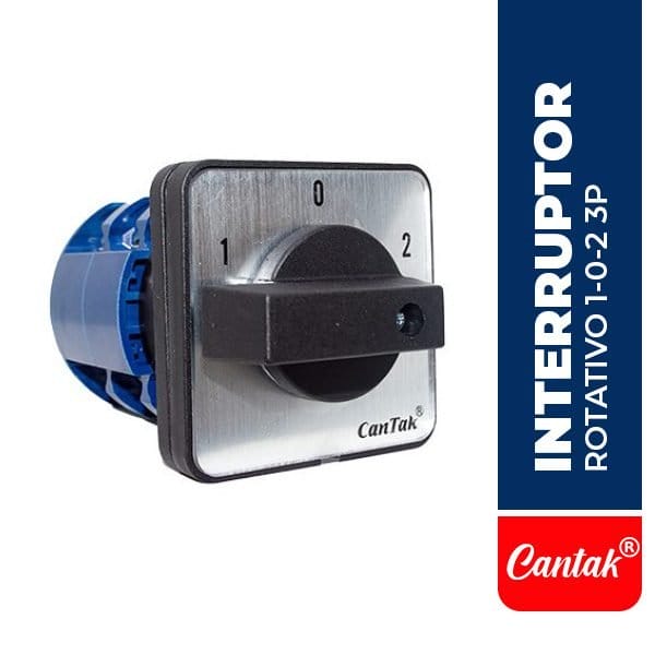 Interruptor Rotativo 1-0-2 3P (88X88MM) 63A, CTK.LW26-63-61027