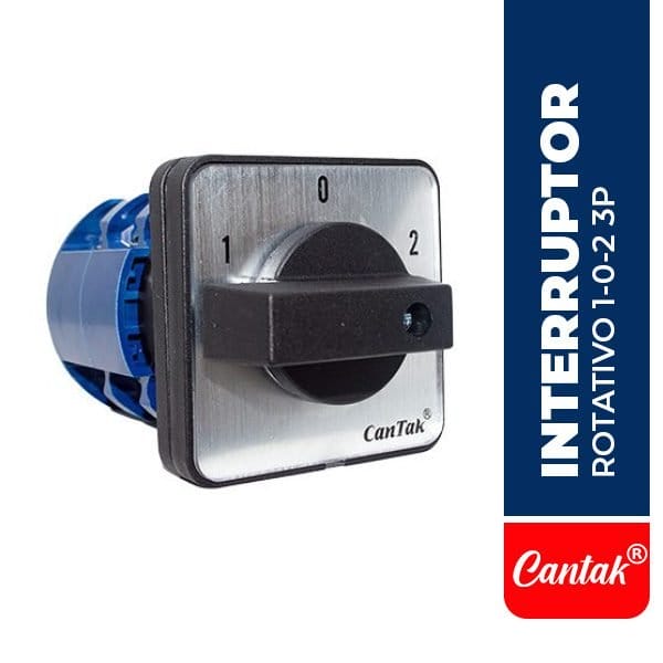 Interruptor Rotativo 1-0-2 3P (88X88MM) 160A, CTK.LW26-160-61027