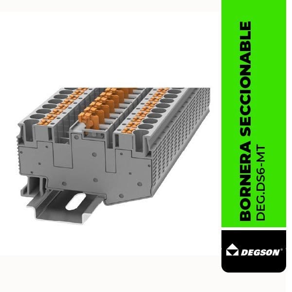 DS6-MT Bornera seccionable por cuchilla conexión PUSH IN (DS6-MT)