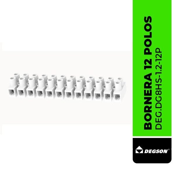 Bornera de 12 polos , rigida, 32A (DG8HS-1.2-12)