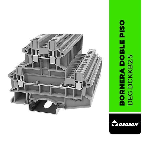 DEG.DCKKB2.5 BORNERA DOBLE PISO DCKKB2.5, 0,2~2,5 mm2,, 24A, CONEXION TORNILLO