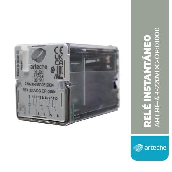 Relé Instantáneo, RF-4R 220 VDC OP:01000