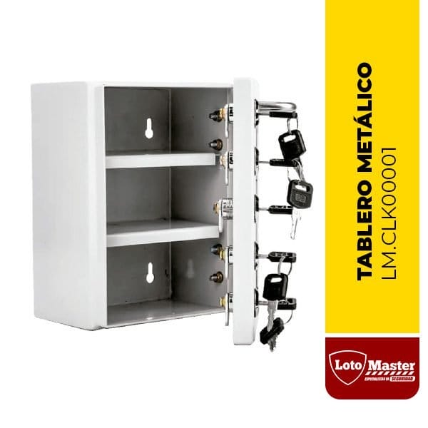 TABLERO METÁLICO DE BLOQUEO, 200x150x105mm, 5 SEGUROS - LM.CLK00001