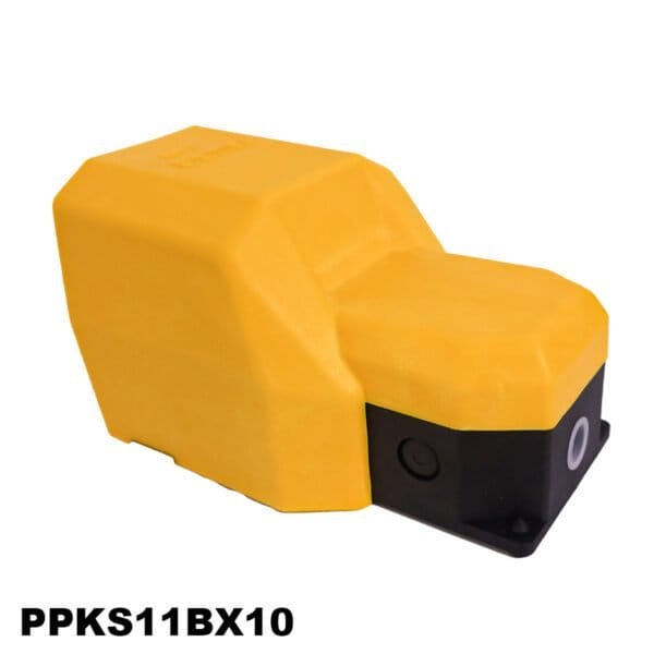 PEDAL DE PLASTICO AMARILLO UNICO 1NO+1NC CON PROTECCION DE PLASTICO SERIE PPK  (PPKS11BX10)