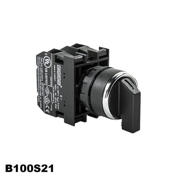 SELECTOR SERIE B 1NO (0-I) DE 22 MM CON ROTACION SELECTIVA DE 60°, (B100S21)
