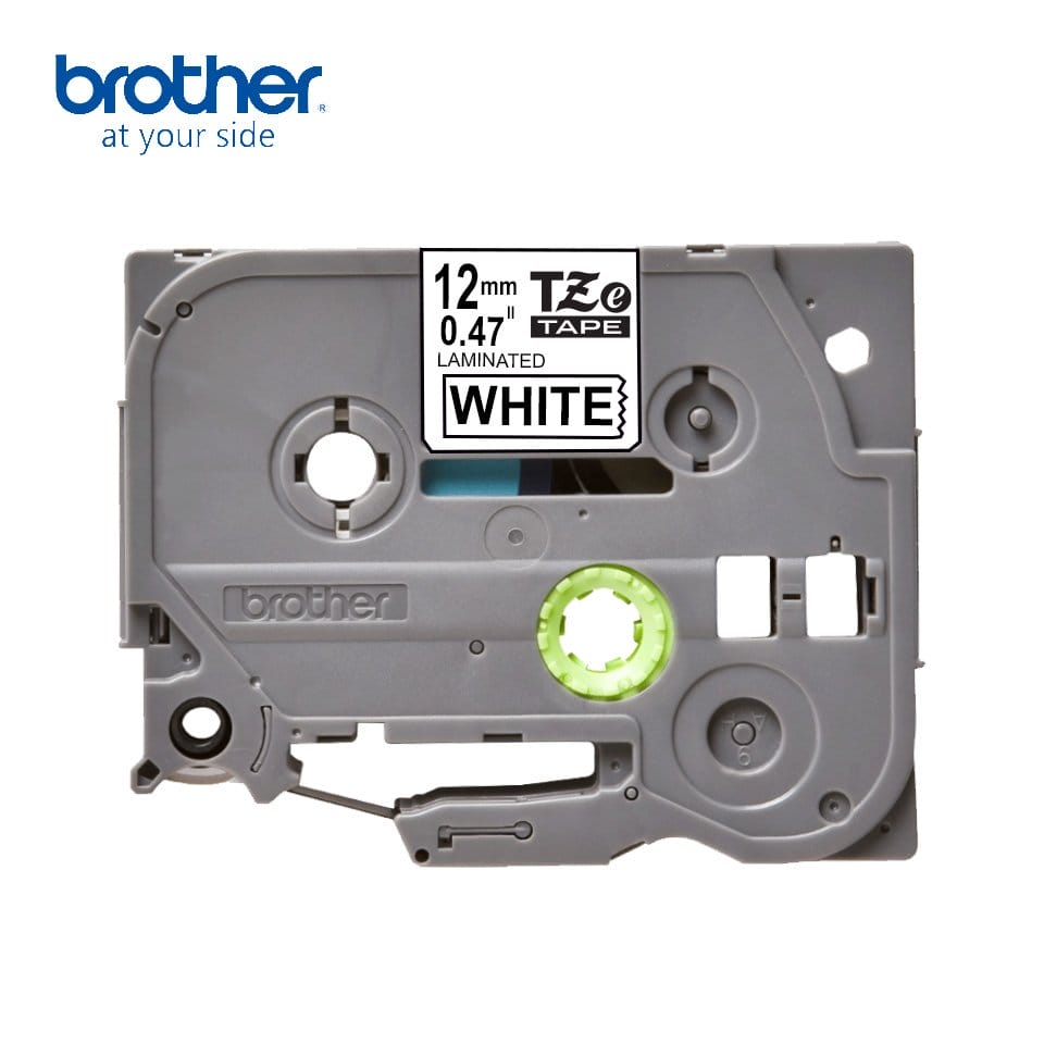 ETIQUETA LAMINADA, COLOR NEGRO SOBRE BLANCO 12MM x 8M - Imagen 2