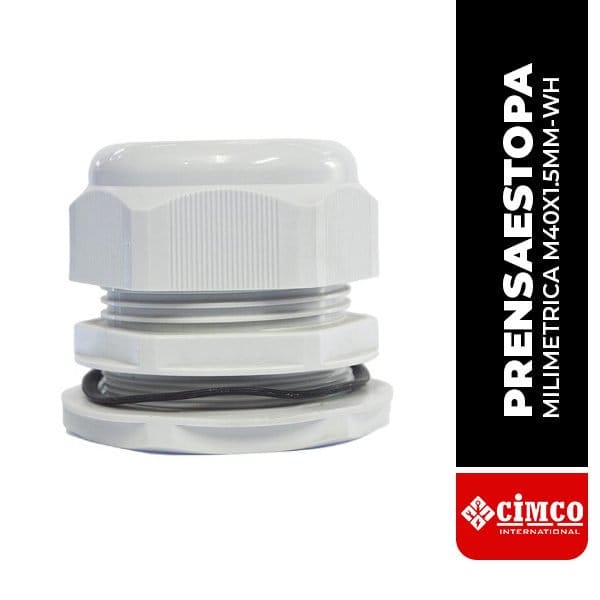 PRENSAESTOPA MILIMETRICA, M40X1.5MM PARA CABLE Ø40, COLOR BLANCO