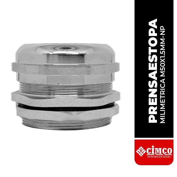 PRENSAESTOPA MILIMETRICA, M50X1.5MM PARA CABLE Ø50, NIQUELADA