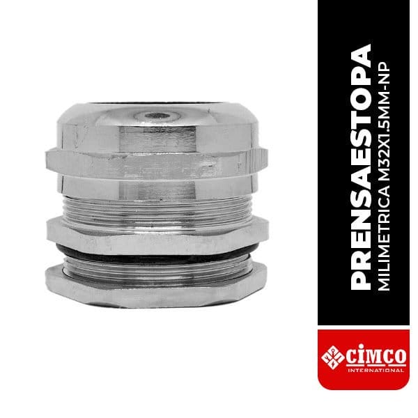 PRENSAESTOPA MILIMETRICA, M32X1.5MM PARA CABLE Ø32, NIQUELADA
