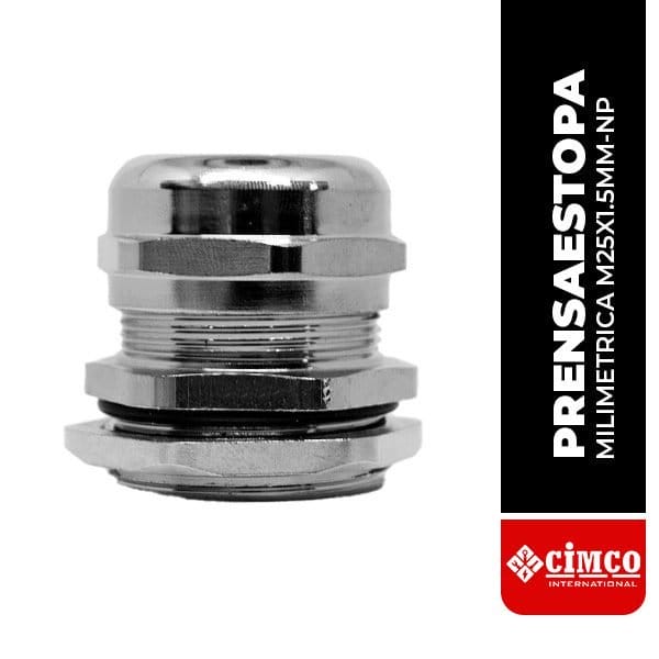 PRENSAESTOPA MILIMETRICA, M25X1.5MM PARA CABLE Ø25, NIQUELADA