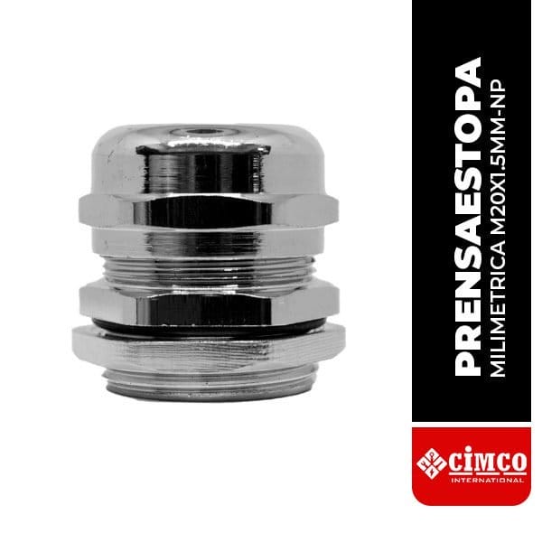 PRENSAESTOPA MILIMETRICA, M20X1.5MM PARA CABLE Ø20, NIQUELADA