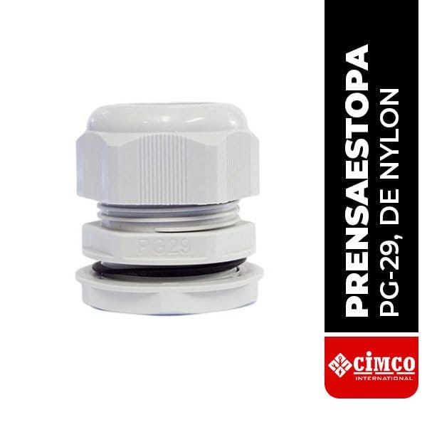 Prensaestopa de nylon blanco (PG-N29-WH)