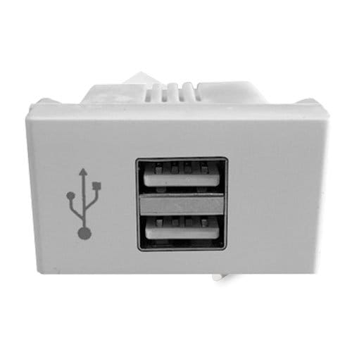 STECK.858103 Modulo 2 tomacorriente tipo cargador 5V/2A - (LYRA)