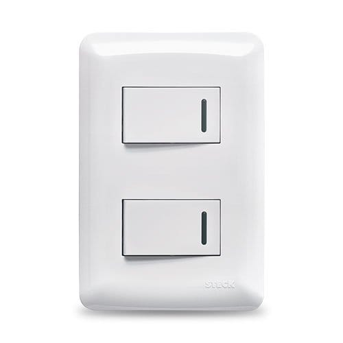 STECK.859320 Interruptor conmutador doble 10A/250VAC - (LYRA)