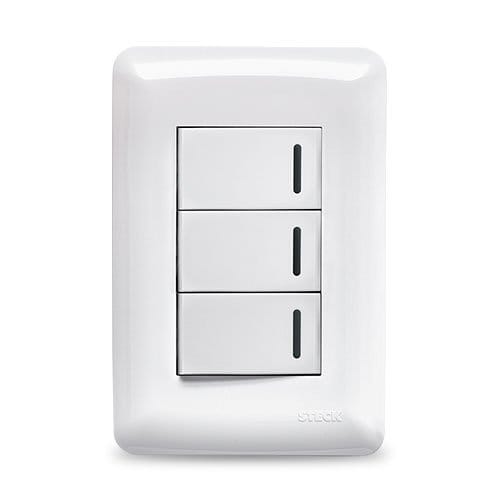 STECK.859510 Interruptor triple 10A/250VAC - (LYRA)