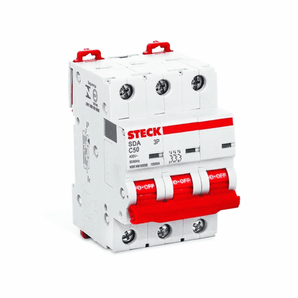 STECK.SDA63C50 INTERRUPTOR TERMOMAGNETICO SDA 3x50A 10kA@415V 20kA@220V