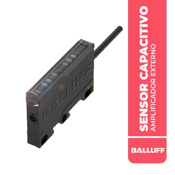 BAE00KH AMPLIFICADOR EXTERNO PARA SENSORES CAPACITIVO, 10.5x45x75.5MM, CABLE 2M, PNP/NPN NA/NC, 100HZ, 12-30VDC, IP40