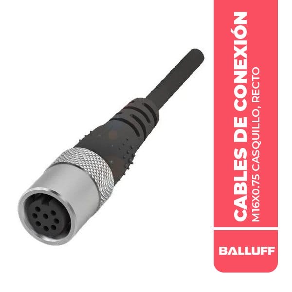 BCC0L23 CABLES DE CONEXIÓN, BCC S518-0000-1Y-133-PS0825-150, M16X0.75 CASQUILLO, RECTO, 8- POLOS