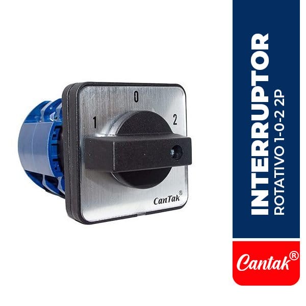 LW26-63-61026 INTERRUPTOR ROTATIVO 1-0-2 2P (88X88MM) 63A, CANTAK
