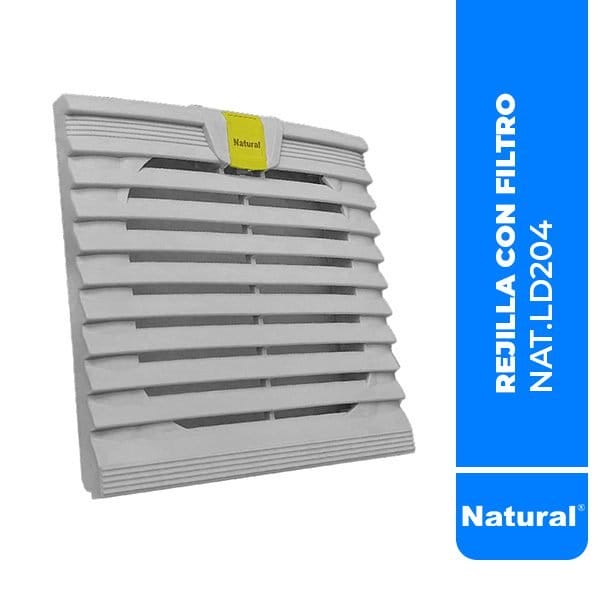 LD204 REJILLA CON FILTRO PARA TABLERO 204x204MM
